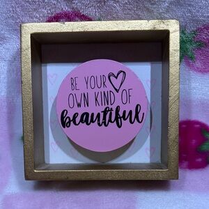 Gold and Pink Inspirational Wall Art